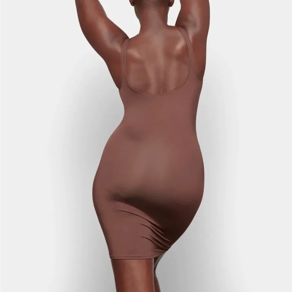 SKIMS Signature Swim Tank Mini Dress COCOA Sz XXS Style#:SW-DRS-0005 - Picture 2 of 6